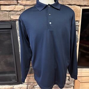 Men's foot joy, long sleeve, Navy‎ Polo Shirt men’s large